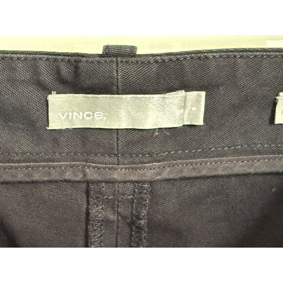 Vince Womens Black Cotton Blend Cropped Pants Size 8 With Back Pockets - Picture 6 of 8